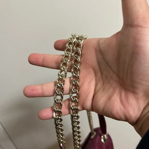 NWOT Kate Spade Burgundy medium Quilted Shoulder Bag - Picture 5 of 13